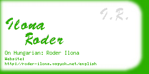 ilona roder business card